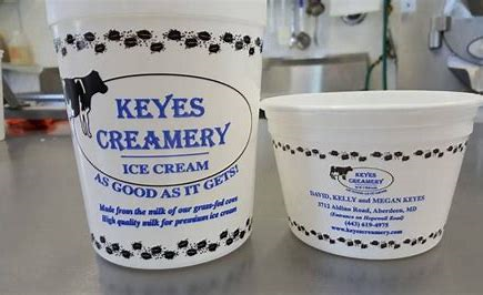 Now selling MD homemade ice cream from Keyes Creamery